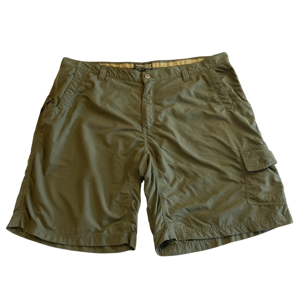 Mountain Khakis Granite Creek Short Men 44 (Fit 42) Green Nylon Hiking Cargo 11"